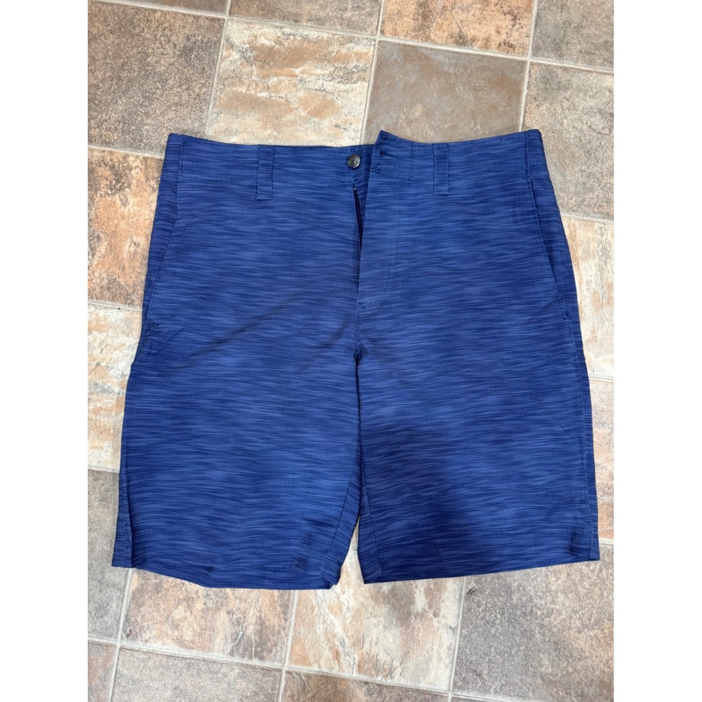 Callaway Mens Golf Shorts Blue Space Dye Heathered Performance Stretch Size 32